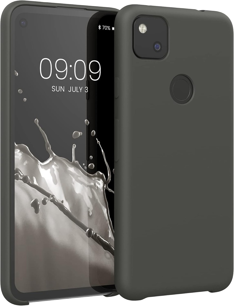 Husa kwmobile Compatibila cu Husa Google Pixel 4a - Husa Telefon Protectie Moale TPU Silicon - Verde Masline