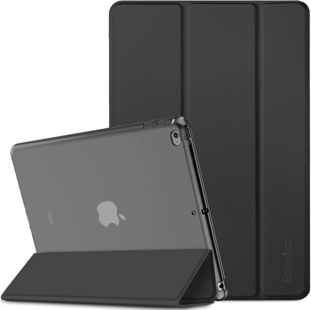 Husa EasyAcc pentru iPad Air 2, husa inteligenta Coperta din spate, mata, translucida, pornire/oprire automata pentru iPad Air 2 A1566/A1567 (negru)