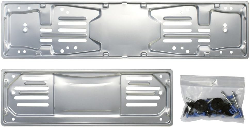 Cora 000116008 Set suport pentru placuta de inmatriculare 99, aluminiu fata si spate cu kit de fixare