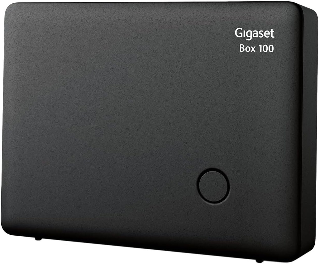Gigaset Box 100 - Statie de baza DECT pentru propriul sistem de comunicatii, accepta pana la 6 receptoare - pentru conexiune telefonica analogica, negru [versiunea germana]
