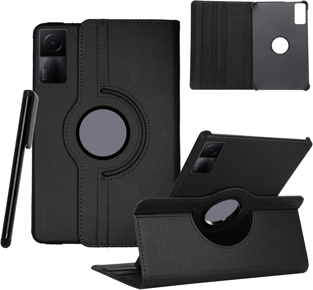 Heremore Husa de protectie pentru tableta Xiaomi Redmi Pad SE 11 inch 2023, husa cu suport rotativ la 360°, husa de protectie din piele PU