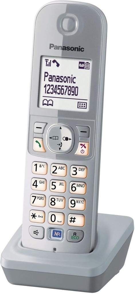 Receptor Panasonic KX-TGA681EXS pentru seria KX-TG68xx, inclusiv suport de incarcare, argintiu perlat