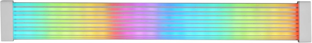 Mars Gaming MCA-16X, manson ARGB pentru cablu de alimentare PCIe cu 16 pini (8+8) pentru placa grafica, LED-uri ultra-luminoase, iluminare ARGB sincronizata, cablu din silicon cu banda de lumina laterala