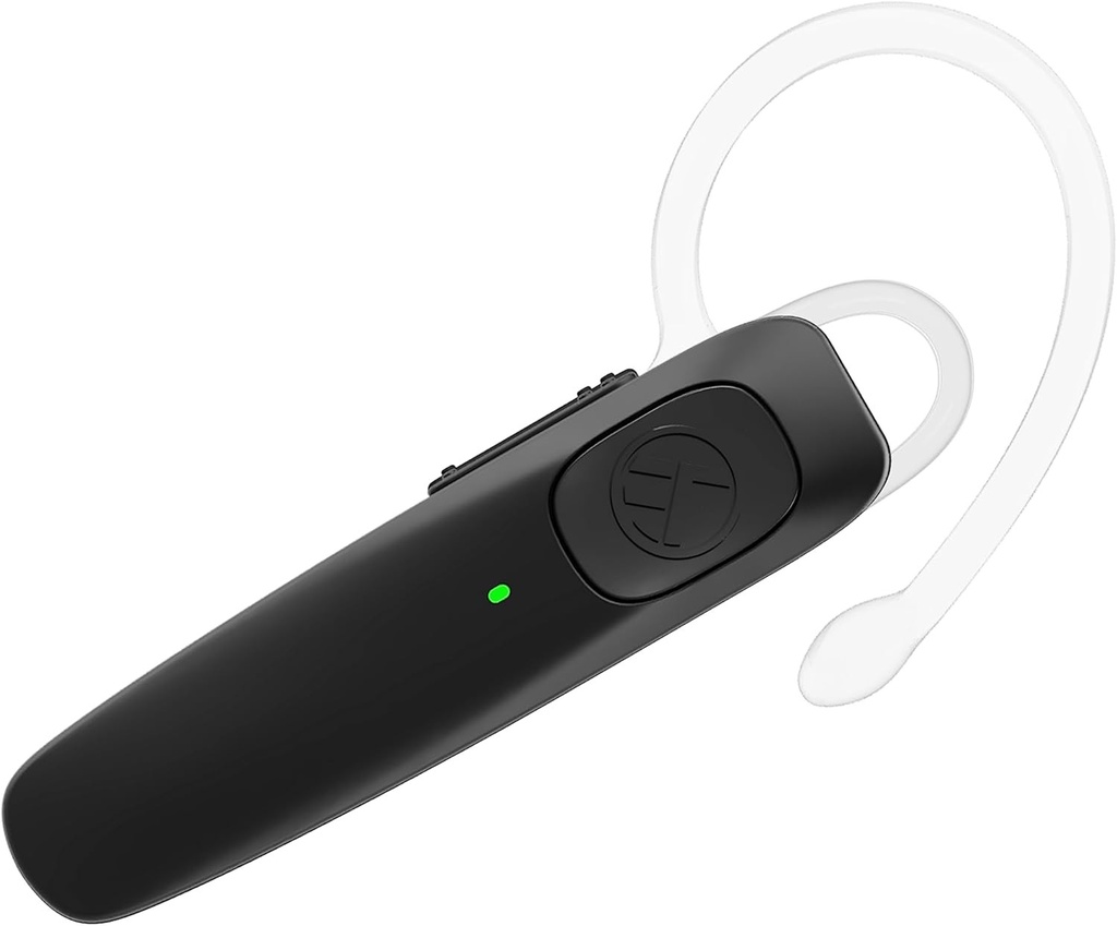 Casti Bluetooth fara fir TELLUR VOX 155 mono, kit hands-free, USB-C, multipunct, microfoane duble cu voce HD pentru anularea zgomotului, carlig 360°