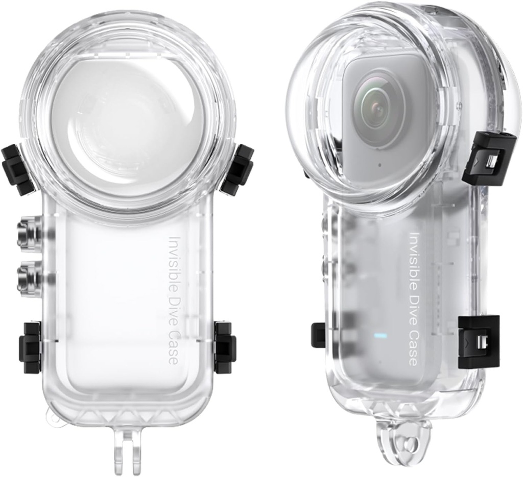 Carcasa impermeabila invizibila iEago RC pentru Insta360 X3, 50 m/164 FT Carcasa de scufundare subacvatica Carcasa de protectie impermeabila pentru Insta360 X3 cu accesorii pentru suport