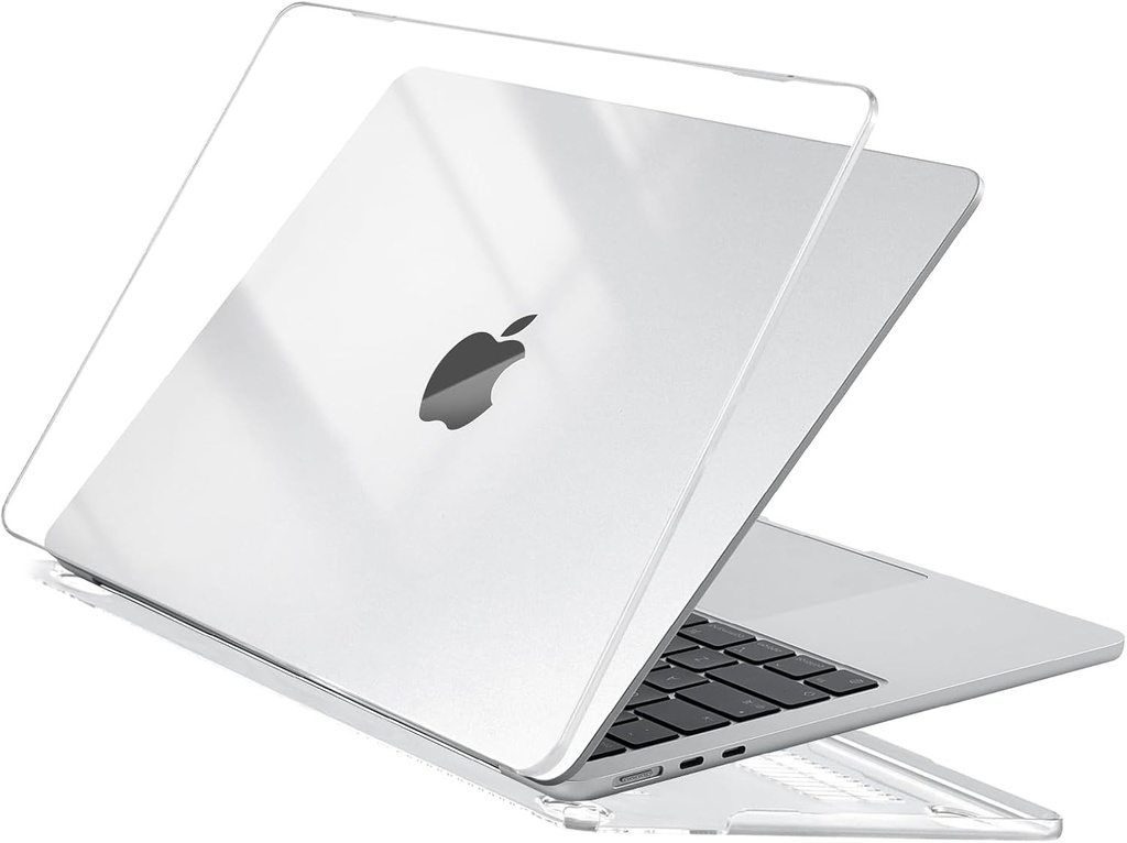 Husa EooCoo compatibila pentru MacBook Air 15 inch M2 A2941 M3 A3114, eliberare 2023 2024, carcasa de protectie ultra-subtire, neteda, transparenta