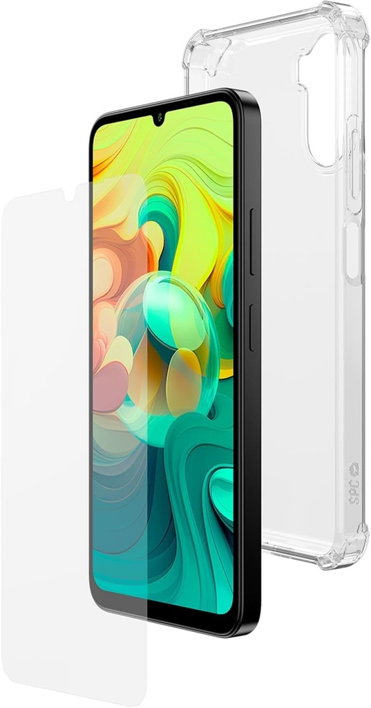 Pachet de protectie SPC Discovery 2 ME - carcasa transparenta din silicon + sticla temperata Discovery 2 ME (6,75") cu colturi intarite, foarte rezistenta si usoara