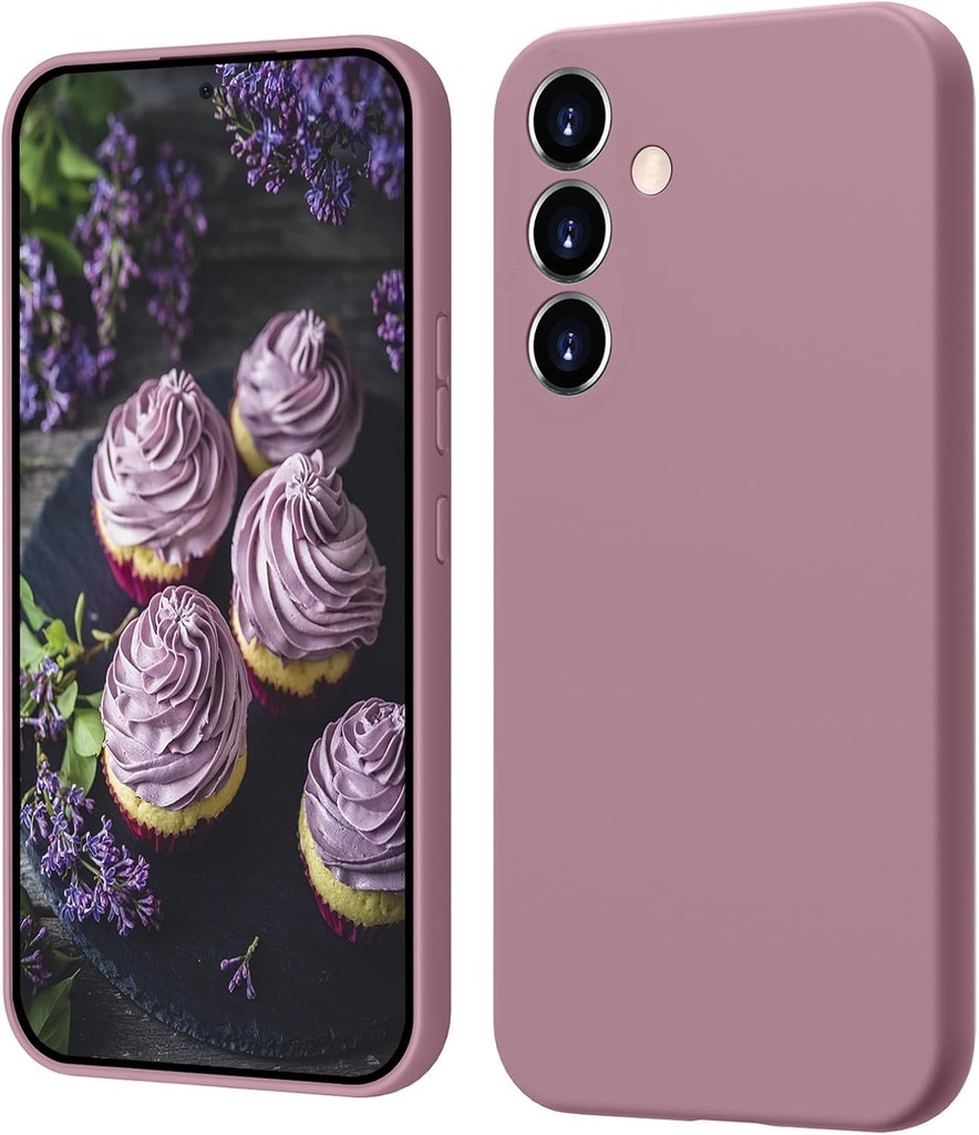 Husa din silicon ElestBela, husa pentru telefon ElestBela Samsung Galaxy S24 subtire subtire cu microfibra, husa de protectie completa rezistenta la zgarieturi Husa de protectie pentru Samsung Galaxy S24 5G 2024 violet