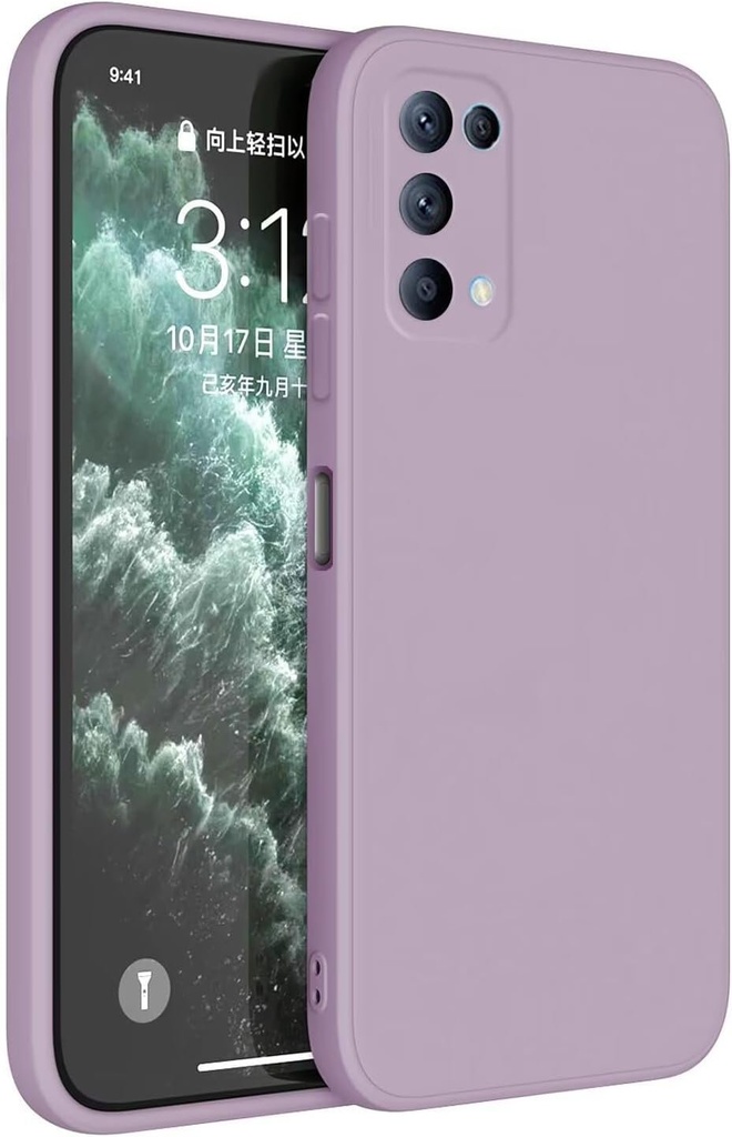Husa Topme pentru OPPO Find X3 Lite/OPPO Reno5 5G (6,43 inchi) Husa, husa din silicon TPU Protector de piele - iarba violet