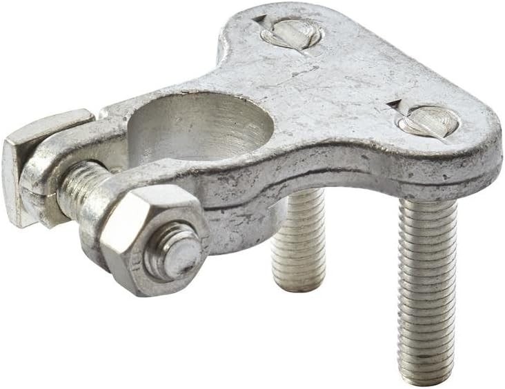 HELLA Borna baterie - borna cu surub - 12V / 24V - O: 8mm - Numar de contacte: 2 - 8KX 747 875-011, argintiu
