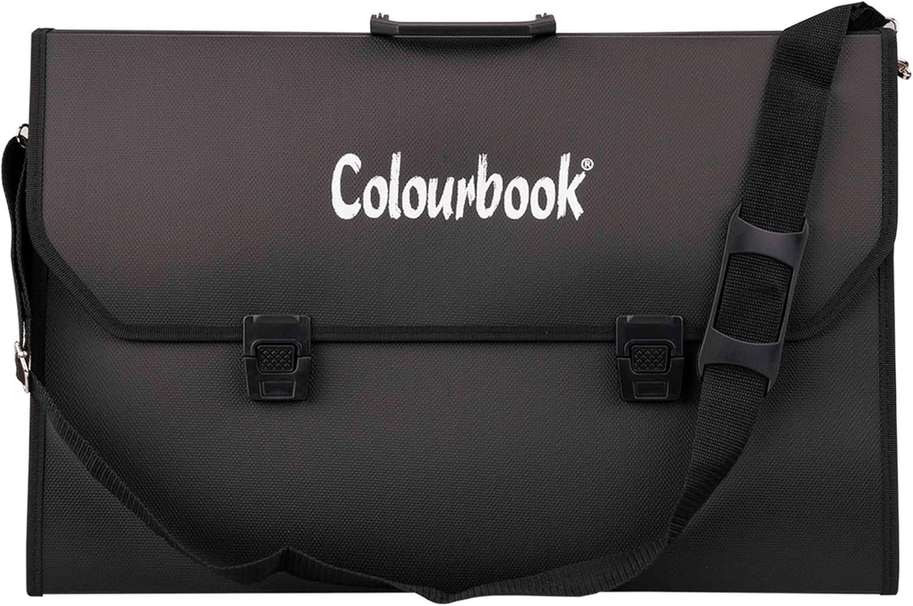 Carcasa pentru desen fluorescent Colorbook cu curea de umar - 36x53cm negru