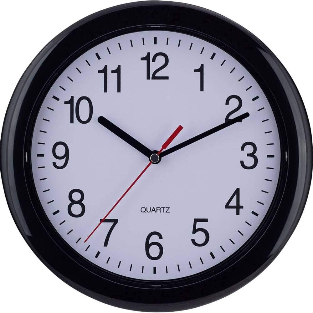 Ceas de perete cu cuart EuroTime 2221, 25 cm, negru