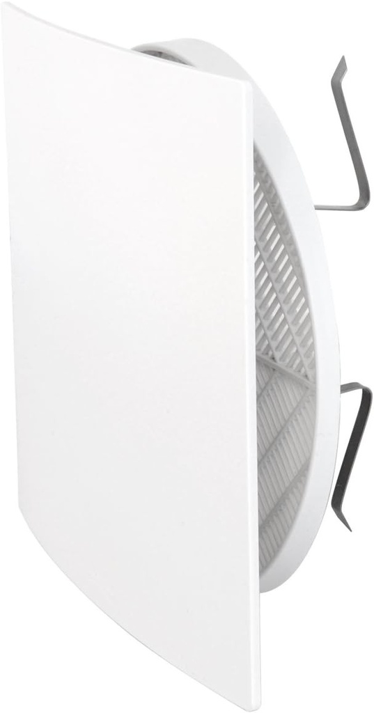 QUTUR125X Grila de ventilatie estetica de ventilatie 166x166 mm din plastic cu arcuri, alb