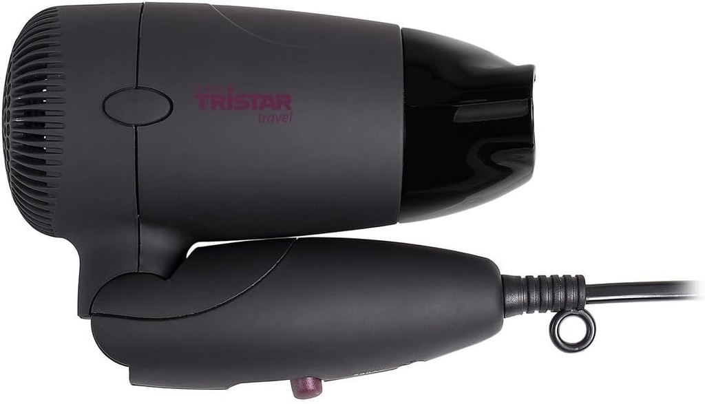 Uscator de par Tristar HD-2359 cu maner pliabil - Dimensiune compacta - Convenabil pentru calatorie - 1200 W - cablu de 1,7 m - Tensiune dubla pentru utilizare in intreaga lume - 2 setari de viteza