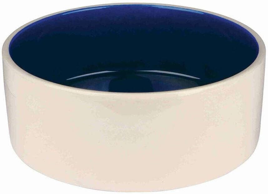 Trixie 2452 Bol ceramica, 2,3 l/o 22 cm, crem/albastru, 1 bucata (1 pachet)