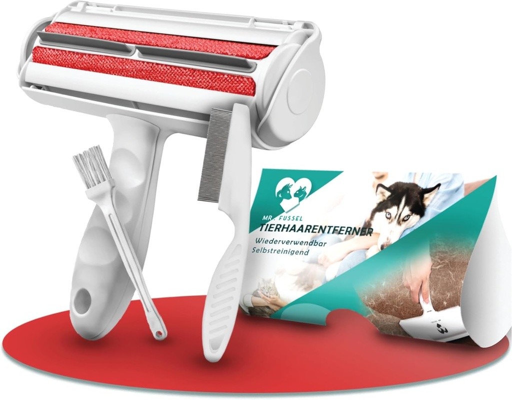 Rola de scame pentru indepartarea parului de animale de companie si set de perii pentru pisici, rola de scame pentru caini si pisici, design simplu pentru indepartarea parului de animale, pentru canapea, pat, covor, stalp de zgariat