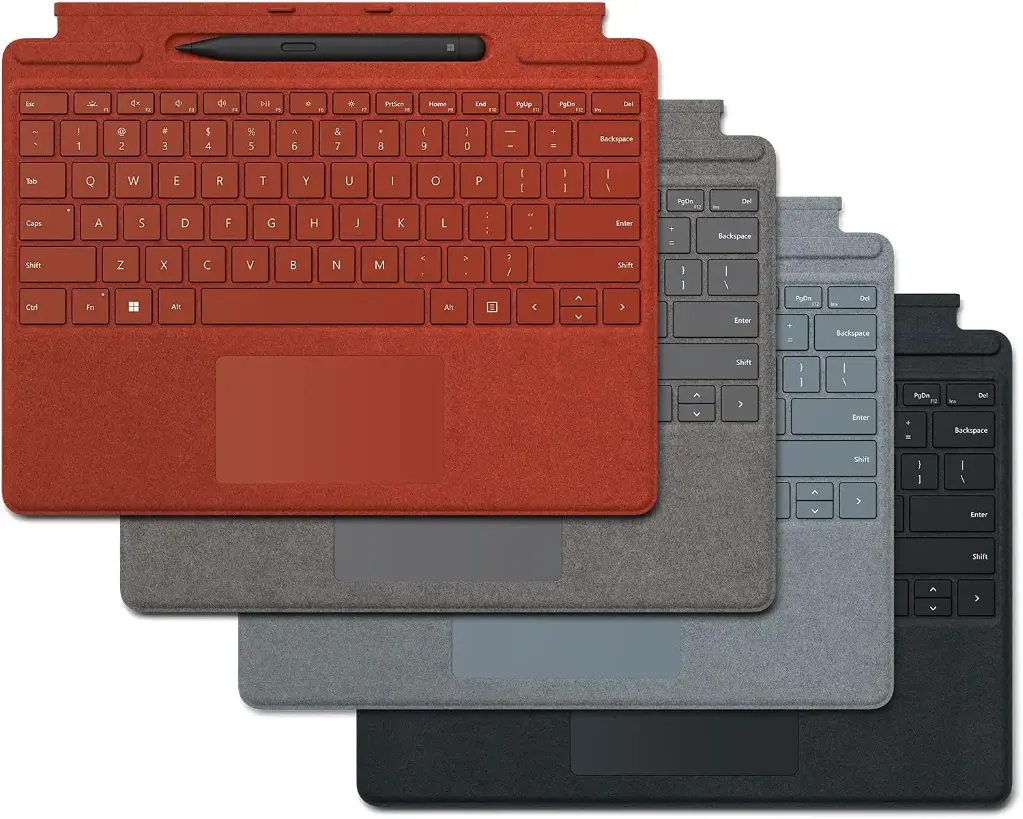 Husa Microsoft Surface Pro 8/X Alcantara - poppy red