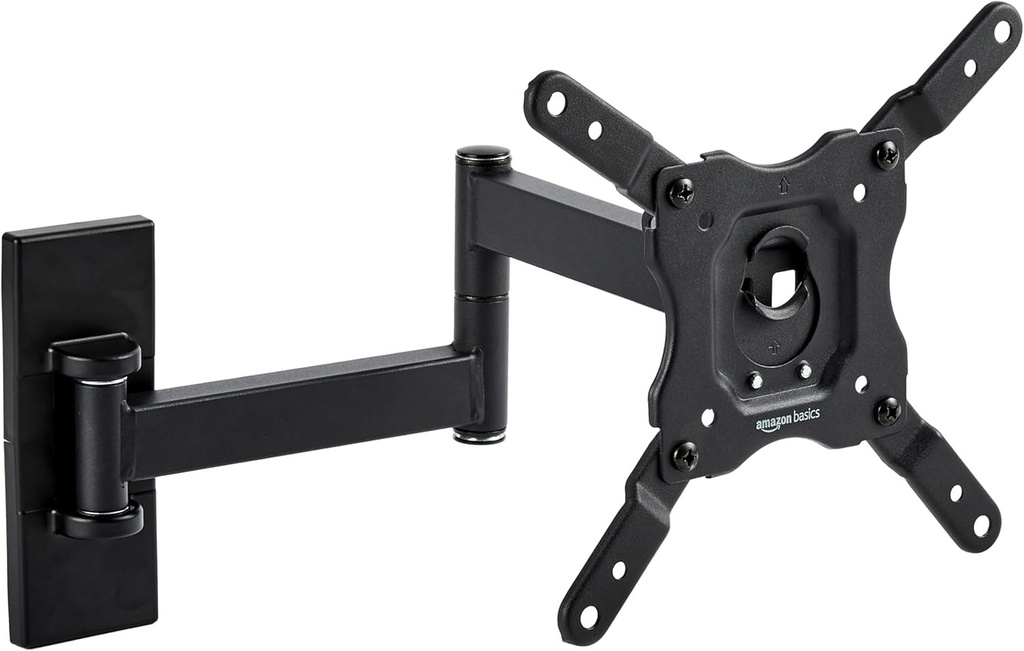 Suport TV de perete Amazon Basics Full Motion, pentru televizoare de 12-40 inch si VESA 200 x 200, negru