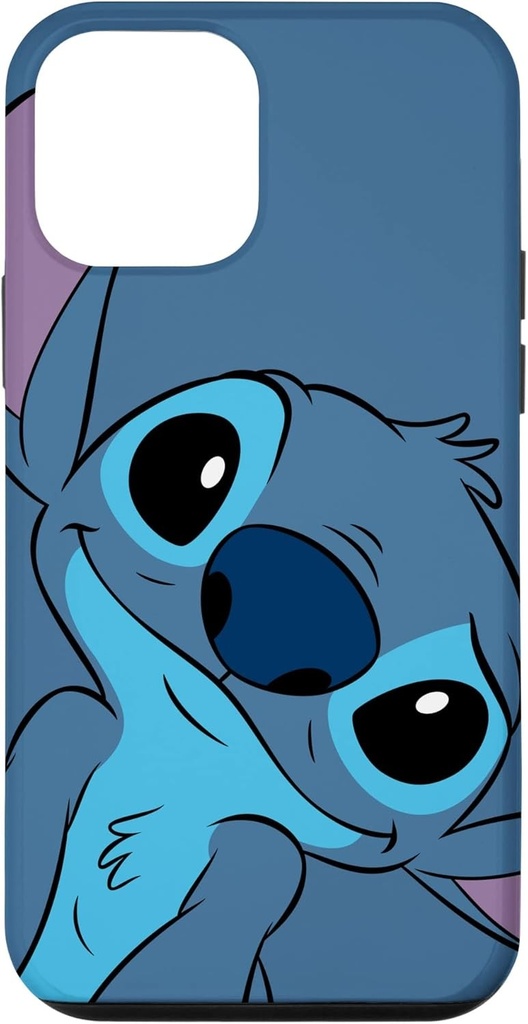 Carcasa pentru iPhone 12 mini Disney Lilo si Stitch cu o fata draguta a lui Stitch, gri ardezie