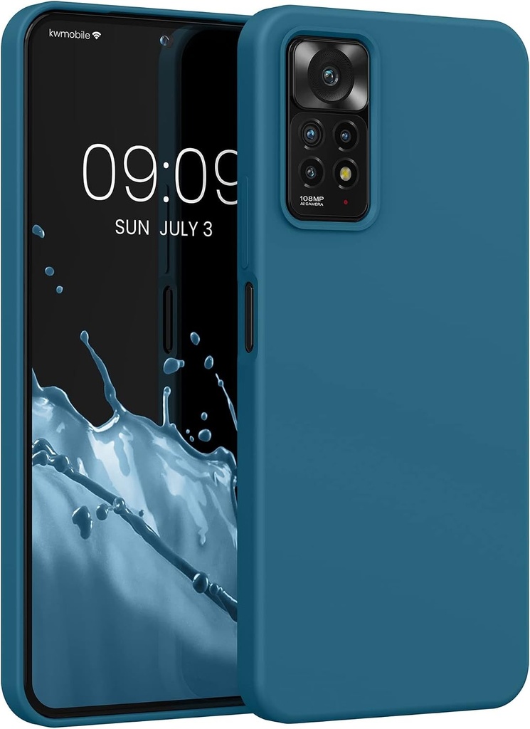 Husa kwmobile compatibila cu Xiaomi Redmi Note 11 Pro/Note 11 Pro (5G) / Note 12 Pro (4G) - Carcasa de protectie din silicon TPU moale - Negru mat