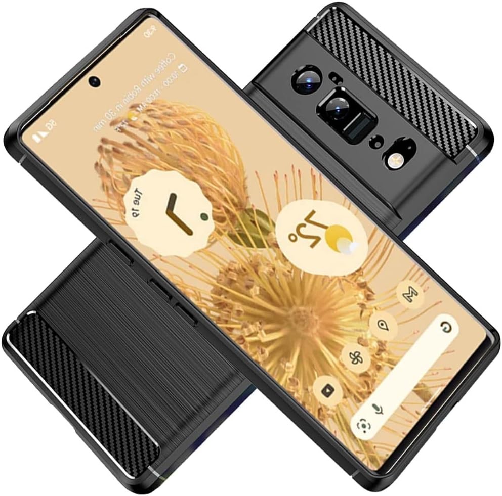 Carcasa Cuoqing ultra subtire premium din silicon TPU, flexibila, anti-amprenta, pentru Google Pixel 6 Pro (negru)