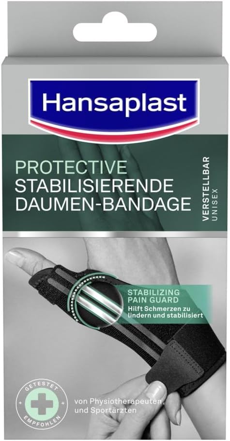 Bandaj stabilizator pentru degetul mare Hansaplast, atela pentru degetul mare sustine si amelioreaza articulatia, suportul pentru degetul mare promoveaza regenerarea, unisex