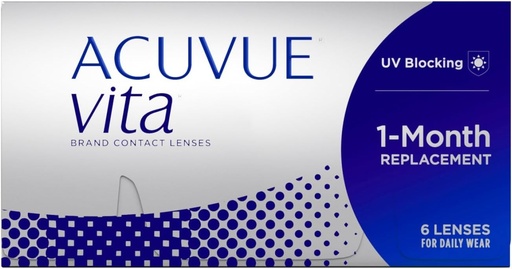 Lentile de contact lunare ACUVUE Vita cu purtare confortabila - Toata luna - 2,5 dioptrii si BC 8,4 - Cu protectie UV si continut ridicat de umiditate constant - 6 lentile