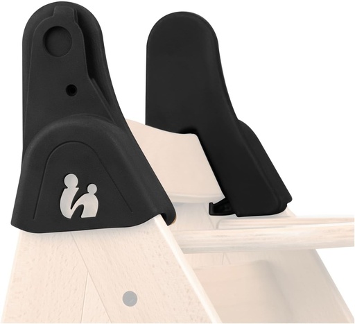 Adaptor Hauck compatibil cu balansoarul/Eco si scaunul inalt din lemn Arketa - Usor de instalat cu fixare prin clic - Nu este compatibil cu alte modele - Negru