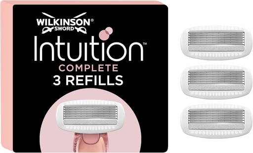 Aparat de ras Wilkinson Sword Intuition Complete pentru femei, 3 lame de schimb, gel de protectie a pielii pentru o alunecare lina