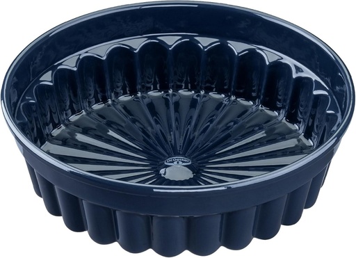 Dr. Oetker Charlottenform Back-Liebe Email Ø28 cm – Strat de email premium, rezistent la taiere si zgarieturi, albastru ocean, lavabil in masina de spalat vase, tava de copt pentru prajituri, albastra