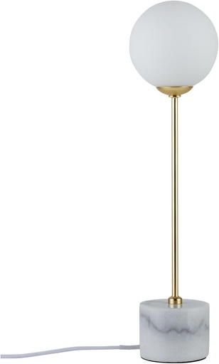 Lampa de masa Paulmann MOA, max. 10W LED G9, marmura, alb/auriu mat