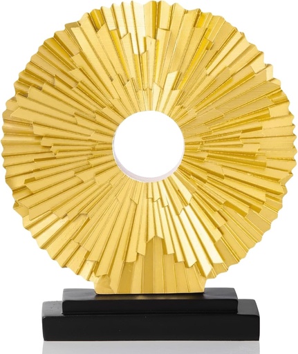XMGZQ Statuie de arta abstracta moderna din rasina aurie pentru decorare interioara, decorare interioara, ornamente pentru sufragerie, sufragerie, birou, rafturi, piesa centrala, decoratiune superioara