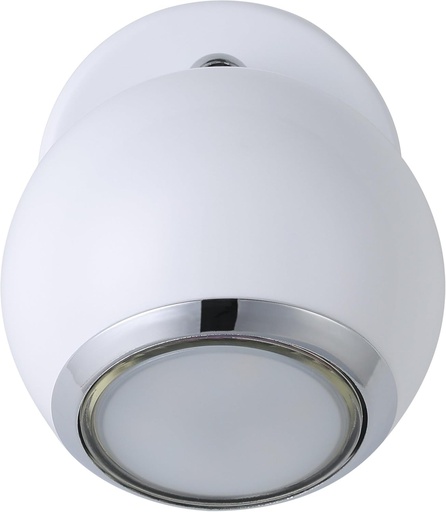 Lampa de perete LED EGLO Bimeda, aplica de perete, spot de perete din metal alb si crom, lampa de living, spot cu bec GU10, alb cald