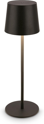 BRILONER - Lampa de masa LED fara fir IP44 cu control tactil, intensitate reglabila, baterie si sursa de lumina inlocuibile, lampa de noptiera, lampa de citit, lampa LED, lampa de camping, lampa de masa, lampa reincarcabila, exterior, 11x34,5 cm, neagra
