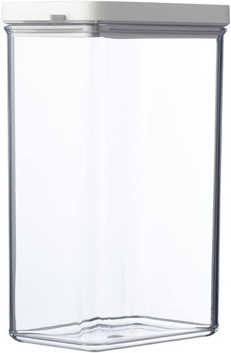 Recipiente de depozitare Mepal cu capace - Recipiente de depozitare etanse si stivuibile - Depozitare si organizare in bucatarie - Se poate spala in masina de spalat vase - 2000 ml - Alb nordic