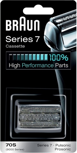 Cap de ras de schimb Braun 70S Silver, original, pentru aparatul de ras electric Braun Series 7