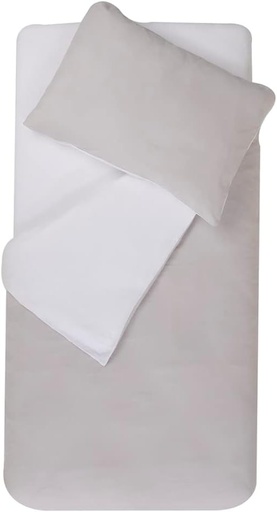 DOMIVA - Set husa pilota 75x120 + fata de perna 35x45 cm Perla/Alb