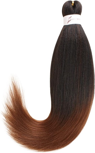 Leeven T30# 3 pachete de extensii de par impletit pre-intins EZ Braid pentru femei, 51 cm