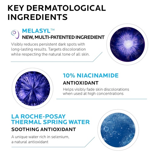 La Roche Posay Mela B3, Ser concentrat intensiv anti-pete inchise la culoare, Pentru toate tipurile de ten, Actiune anti-reaparitie, Ten mai luminos si mai uniform, Imbogatit cu melasil si niacinamida, 30 ml