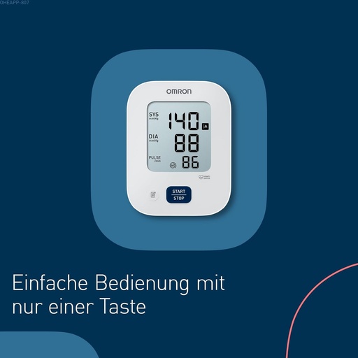OMRON X2 Essential – Tensiometru automat pentru brat – Tensiometru pentru brat validat clinic – Tensiometru pentru brat cu detectarea batailor neregulate ale inimii