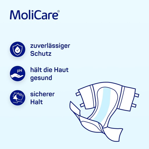 MoliCare® Slip Night - Scutece pentru adulti pentru incontinenta urinara si fecala moderata pana la severa pe timpul noptii | fiabile, confortabile si discrete | Marimea M (90-120 cm circumferinta soldului), 30 bucati