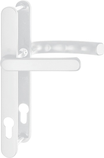 Maner de usa HOPPE din pluta - placa ingusta de 24 mm, maner plat, 67-72, alb