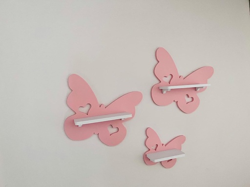 Set de 3 fluturi PSGreen roz, potrivit/compatibil cu figurinele Toniebox Tonie