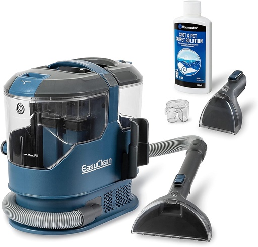 Vacmaster SCA0801 Aspirator de covoare, indepartator de pete pentru covoare, carpete, tapiterie, scari si masini | Aspirator umed/uscat cu aspirare puternica, spalare cu apa si decontaminare | 800 W