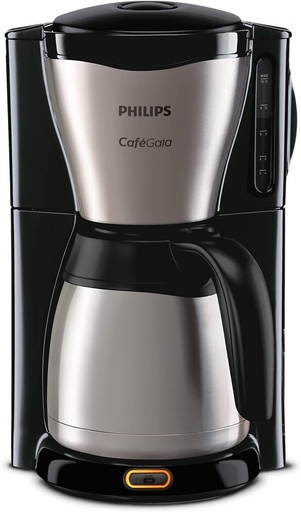 Espressor cu filtru Philips - carafa termica de 1,2 l, pana la 15 cesti, gust bogat de cafea, oprire automata directa, otel inoxidabil, argintiu/negru (HD7546/20)
