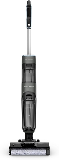 Aspirator vertical fara fir Rowenta X-Clean 4 si mop, aspirare si stergere puternica, inteligent, autonomie de 50 de minute, autocuratare GZ5037WO, negru