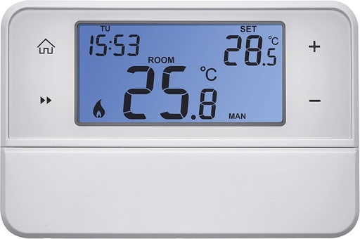 EMOS - termostat digital cu OpenTherm - programabil, cu fir - sisteme de incalzire si racire - reglare temperatura 5-35 °C - montare aparenta - protectie la inghet