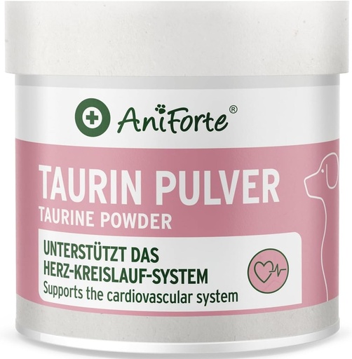AniForte Taurina pentru caini 100g - 100% pura, aminoacizii sustin sistemul imunitar si metabolismul celular, pentru mentinerea functiei cardiace si a sistemului cardiovascular