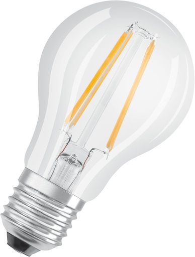Osram LED BASE Classic A60, becuri LED cu filament transparent din sticla pentru soclu E27, forma de bec, alb rece (4000K), 806 lumeni, inlocuire pentru becurile incandescente conventionale de 60W, cutie de 5