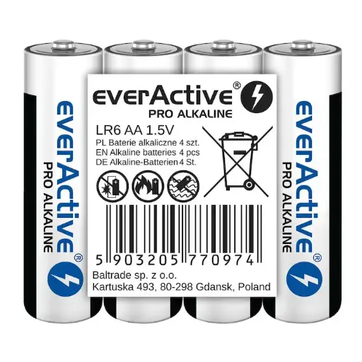 Set 4 baterii AA, Everactive, 2900 mAh